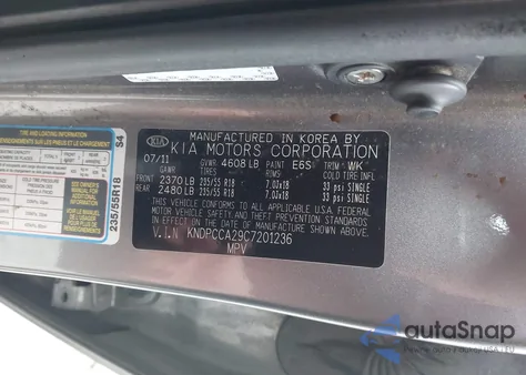 2012 Kia Sportage Ex from USA, damaged, VIN KNDPCCA29C7201236